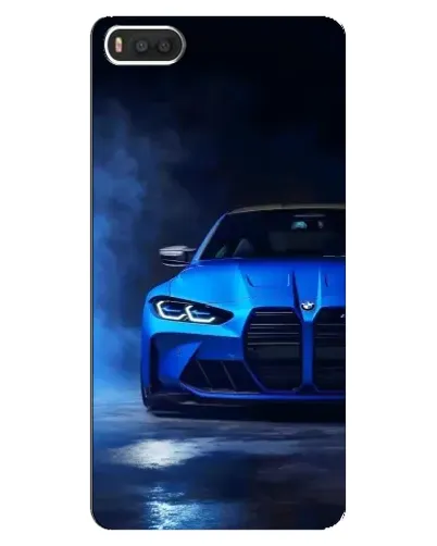 Чехол для Xiaomi Mi8 с картинкой «Голубая BMW M4»