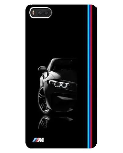 Чехол для Xiaomi Mi8 с картинкой «Силуэт BMW в темноте»