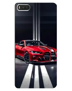Чехол для Xiaomi Mi8 с картинкой «Красная BMW на дороге»