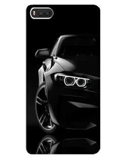 Чехол для Xiaomi Mi8 с картинкой «Черная BMW — профиль»