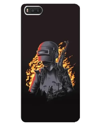 Чехол для Xiaomi Mi8 с картинкой «PUBG — огненный силуэт» Чехол для Xiaomi Mi8 с картинкой «PUBG — огненный силуэт»