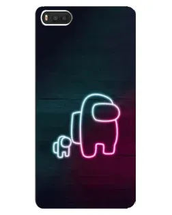 Чехол для Xiaomi Mi8 с картинкой «Among Us неон-арт»