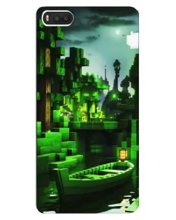 Чехол для Xiaomi Mi8 с картинкой «Minecraft лесной пейзаж»