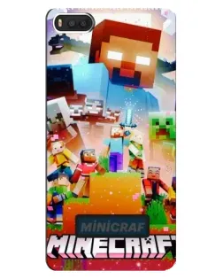 Чехол для Xiaomi Mi8 с картинкой «Minecraft герои игры»