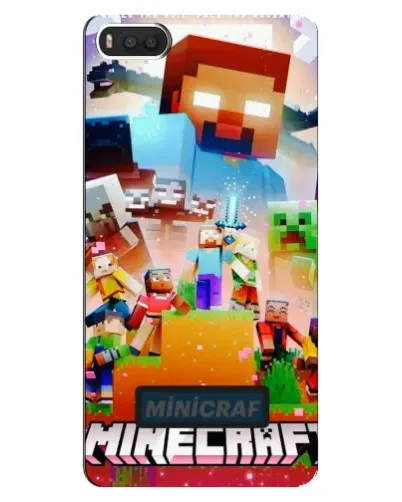 Чехол для Xiaomi Mi8 с картинкой «Minecraft герои игры»