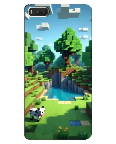 Чехол для Xiaomi Mi8 с картинкой «Minecraft летний день»