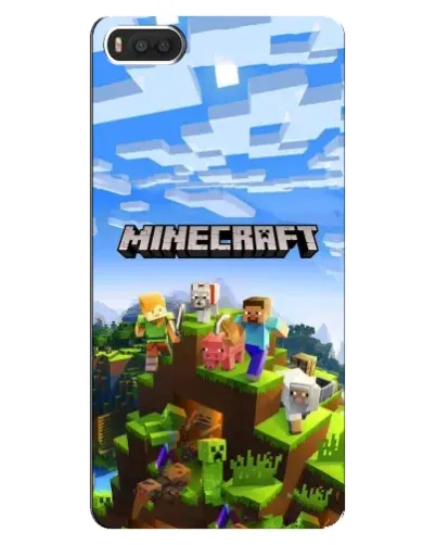 Чехол для Xiaomi Mi8 с картинкой «Minecraft классический мир»