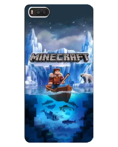 Чехол для Xiaomi Mi8 с картинкой «Minecraft ледяной мир»