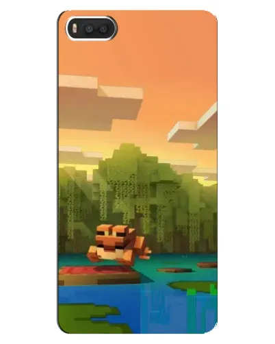 Чехол для Xiaomi Mi8 с картинкой «Майнкрафт закат солнца»