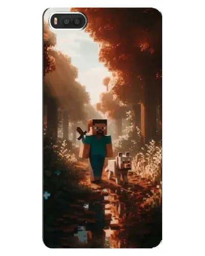Чехол для Xiaomi Mi8 с картинкой «Стив в лесу»