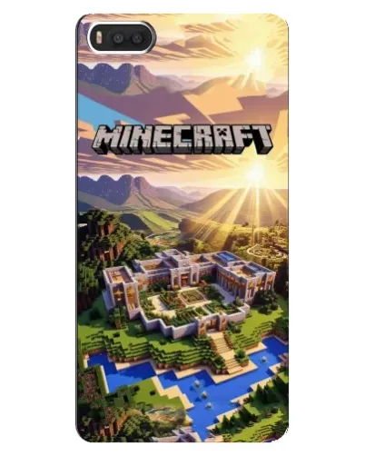 Чехол для Xiaomi Mi8 с картинкой «Minecraft панорама»