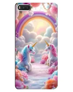 Чехол для Xiaomi Mi8 с картинкой «Радуга и единороги» Чехол для Xiaomi Mi8 с картинкой «Радуга и единороги»