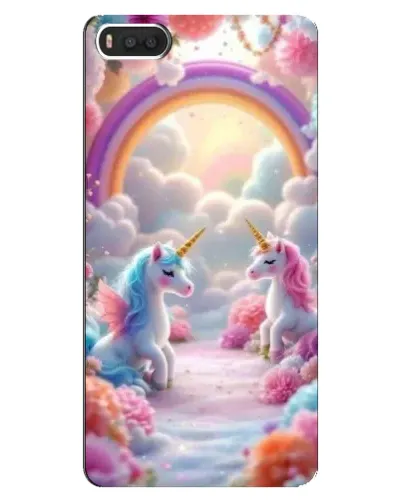 Чехол для Xiaomi Mi8 с картинкой «Радуга и единороги»