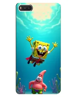 Чехол для Xiaomi Mi8 с картинкой «Спанч Боб под водой»