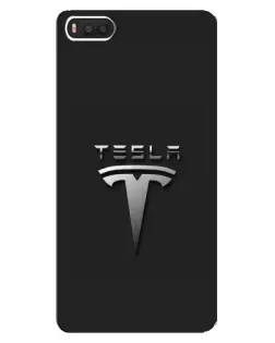 Чехол для Xiaomi Mi8 с картинкой «Стальной логотип Tesla»