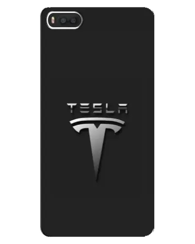 Чехол для Xiaomi Mi8 с картинкой «Стальной логотип Tesla»