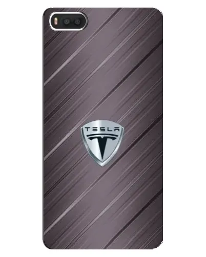 Чехол для Xiaomi Mi8 с картинкой «Металлическая текстура Tesla»