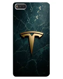 Чехол для Xiaomi Mi8 с картинкой «Мраморная Tesla Gold»