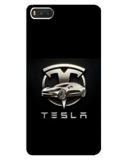 Чехол для Xiaomi Mi8 с картинкой «Tesla — серебристое авто»