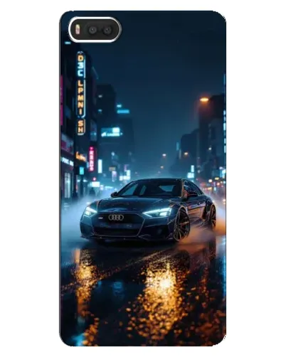 Чехол для Xiaomi Mi8 с картинкой «Ночной город и Audi»