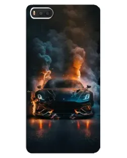 Чехол для Xiaomi Mi8 с картинкой «Lamborghini дымная эстетика»
