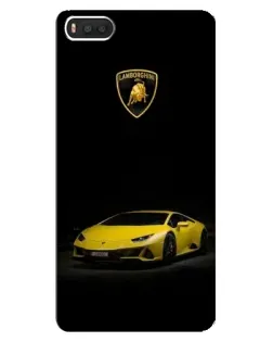 Чехол для Xiaomi Mi8 с картинкой «Lamborghini желтый акцент»