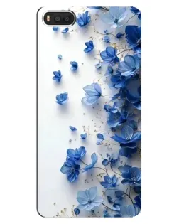 Чехол для Xiaomi Mi8 с картинкой «Голубой цветочный каскад»