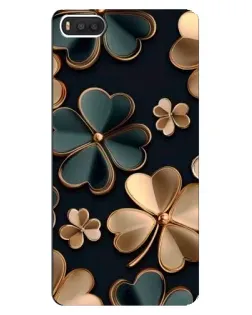 Чехол для Xiaomi Mi8 с картинкой «Клевер в золоте»