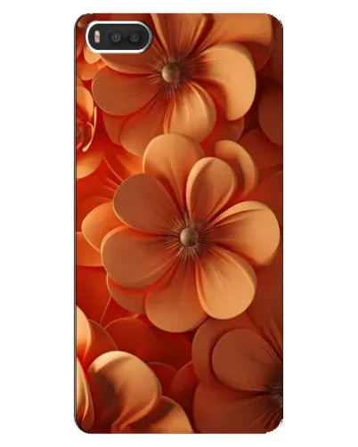 Чехол для Xiaomi Mi8 с картинкой «Оранжевый макро цветок»