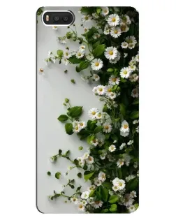 Чехол для Xiaomi Mi8 с картинкой «Ветка мелких белых цветов»