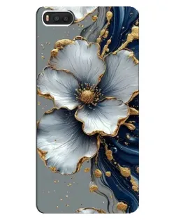 Чехол для Xiaomi Mi8 с картинкой «Белый цветок и золотой флюид»