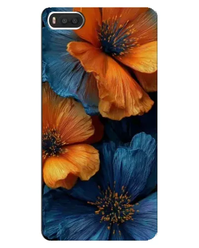 Чехол для Xiaomi Mi8 с картинкой «Яркая сине-оранжевая флора» Чехол для Xiaomi Mi8 с картинкой «Яркая сине-оранжевая флора»