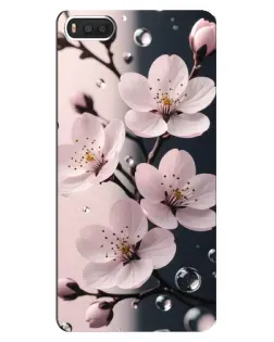 Чехол для Xiaomi Mi8 с картинкой «Нежная сакура и капли»