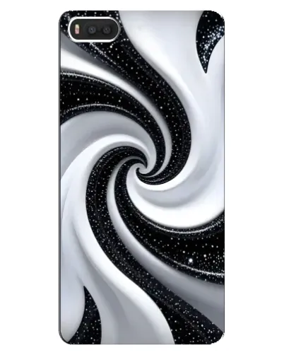 Чохол для Xiaomi Mi8 з картинкою «Чорно-біла спіраль»