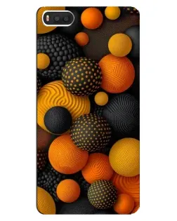 Чохол для Xiaomi Mi8 з картинкою «Об'ємні помаранчеві сфери»