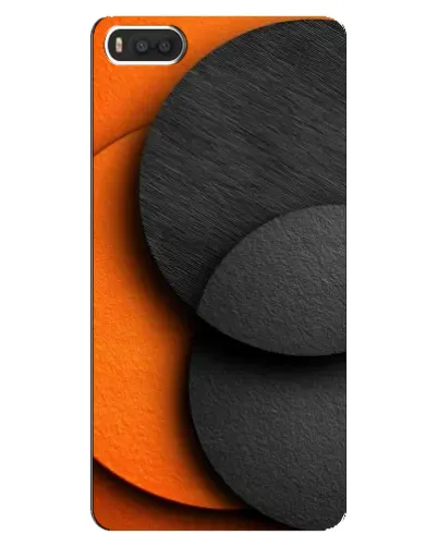 Чохол для Xiaomi Mi8 з картинкою «Геометрія помаранчевих кіл»