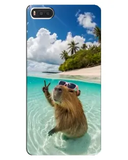 Чехол для Xiaomi Mi8 с картинкой «Капибара на море»