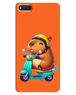 Чехол для Xiaomi Mi8 с картинкой «Капибара на скутере»