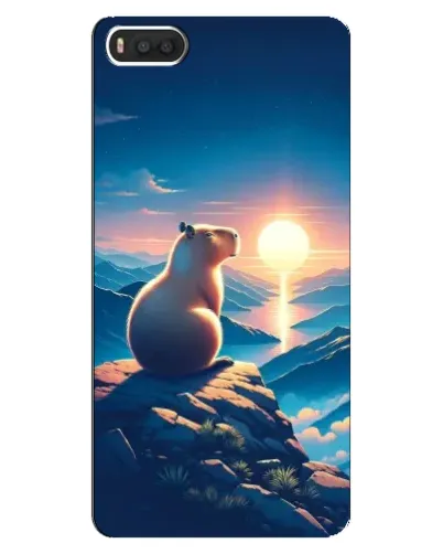 Чехол для Xiaomi Mi8 с картинкой «Закат солнца с капибарой» Чехол для Xiaomi Mi8 с картинкой «Закат солнца с капибарой»