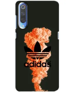 Чехол для Xiaomi Mi 9 с картинкой «Оранжевый дым Adidas»
