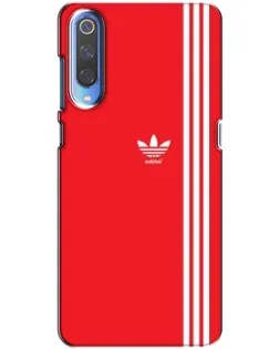 Чехол для Xiaomi Mi 9 с картинкой «Красный минимализм Adidas»