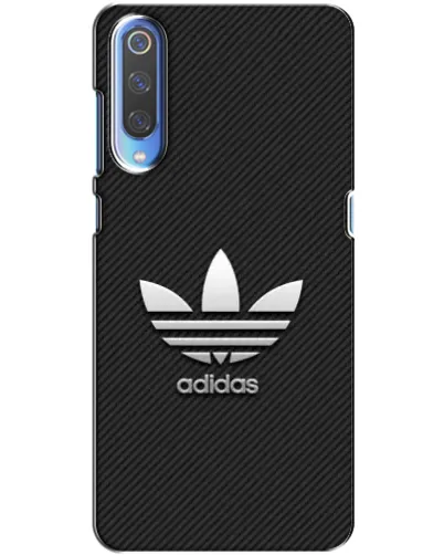Чехол для Xiaomi Mi 9 с картинкой «Adidas Карбоновая текстура»