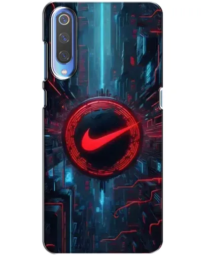 Чехол для Xiaomi Mi 9 с картинкой «Техногенный стиль Nike»