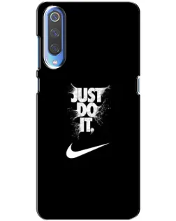 Чехол для Xiaomi Mi 9 с картинкой «Текстовый принт Nike»