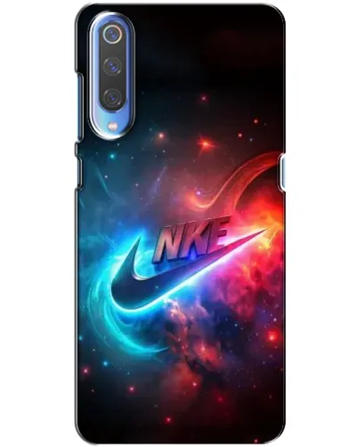 Чехол для Xiaomi Mi 9 с картинкой «Огненный логотип Nike»