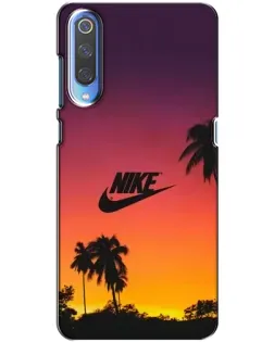 Чехол для Xiaomi Mi 9 с картинкой «Nike на закате солнца»