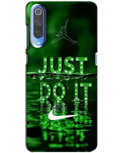 Чехол для Xiaomi Mi 9 с картинкой «Зеленый неоновый Nike»