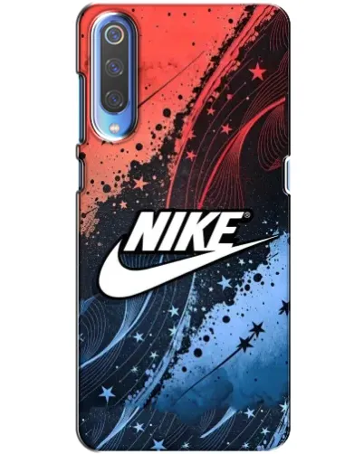 Чехол для Xiaomi Mi 9 с картинкой «Градиентный принт Найк»