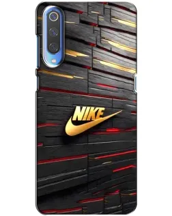 Чехол для Xiaomi Mi 9 с картинкой «Золотой Nike на металле»