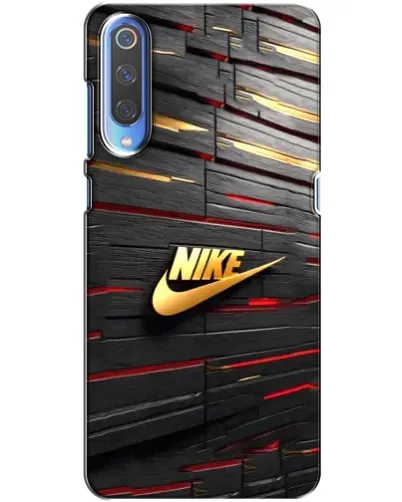 Чехол для Xiaomi Mi 9 с картинкой «Золотой Nike на металле»